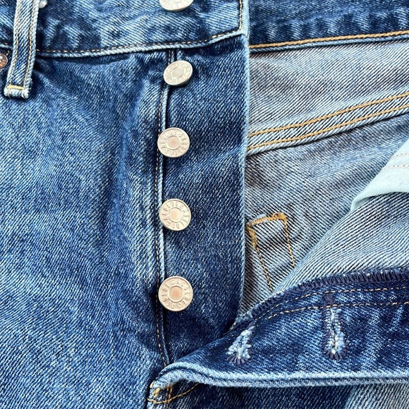 Agolde Shorts | Agolde Parker Ultra High-Rise Denim Shorts Distressed Sz. 27 - Picture 9 of 9